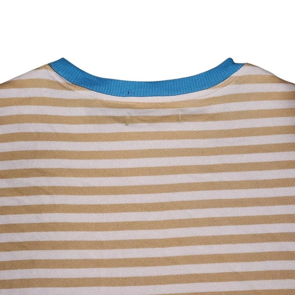 We The Free By Free People Classic Crew Neck Sweater Latte Combo Womens XS - Picture 7 of 11